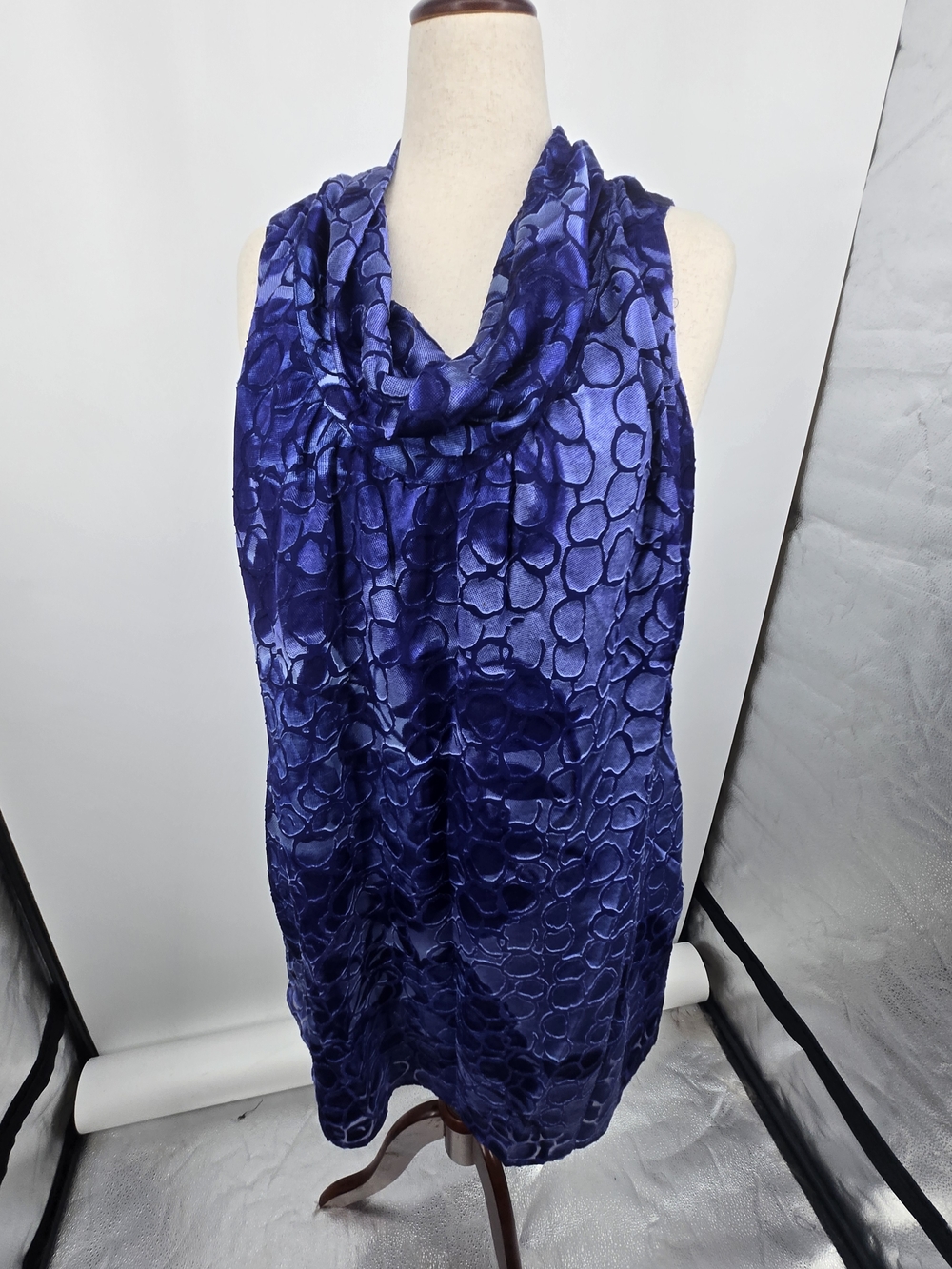 Lane Bryant Royal Blue Purple Sleeveless Textured Dress Size 18 (7295)